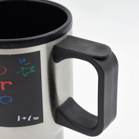 Stainless Steel Vacuum Glass Insulated Glass Coffee Cups Double Walled Travel Mug Car Coffee Mug (With Lid  Handle) - LootFaat