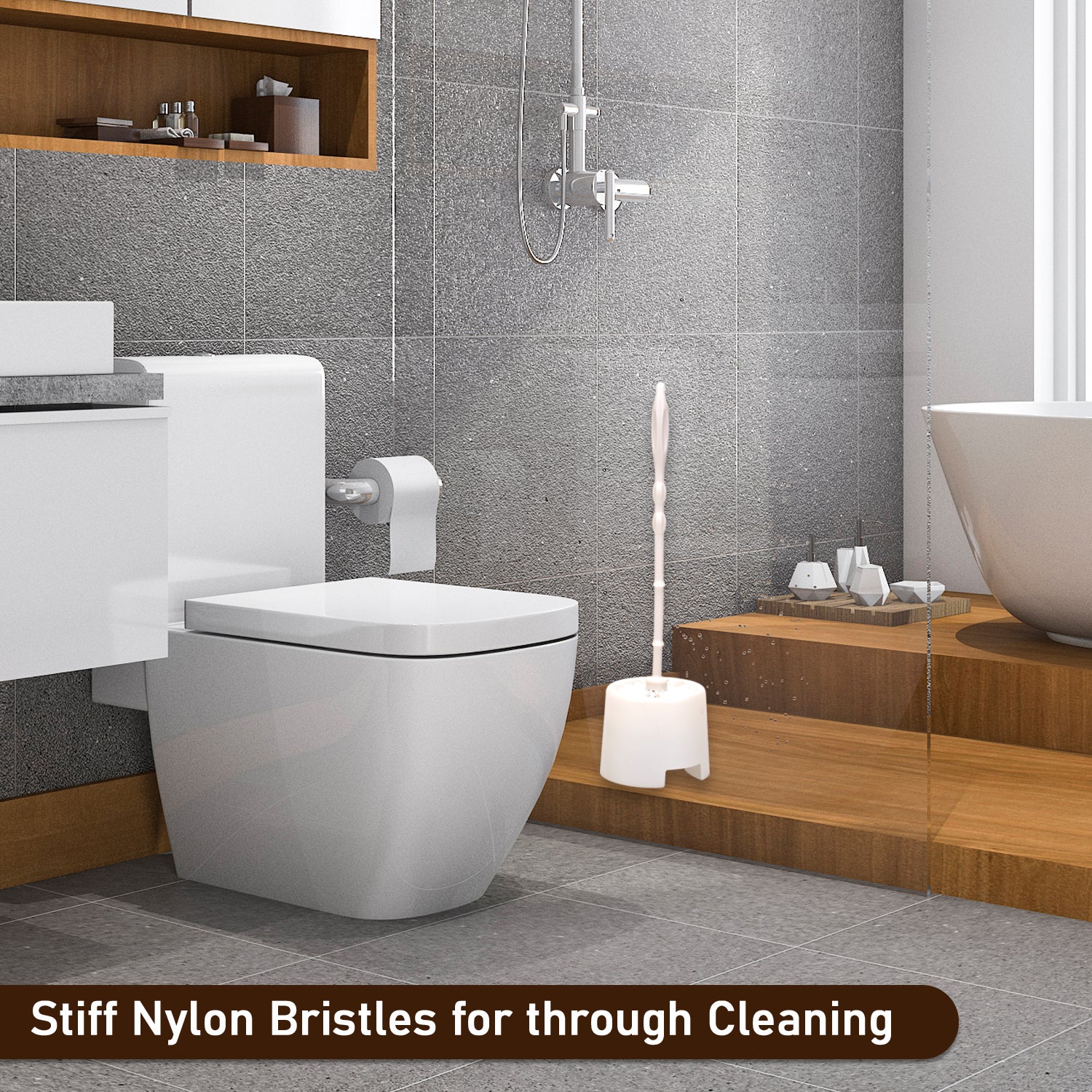 Toilet Cleaning Brush With Potted Holder - LootFaat