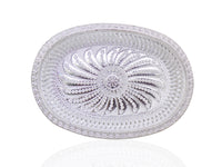 2090 Multipurpose Royal Design Oval Silver Gift Tray