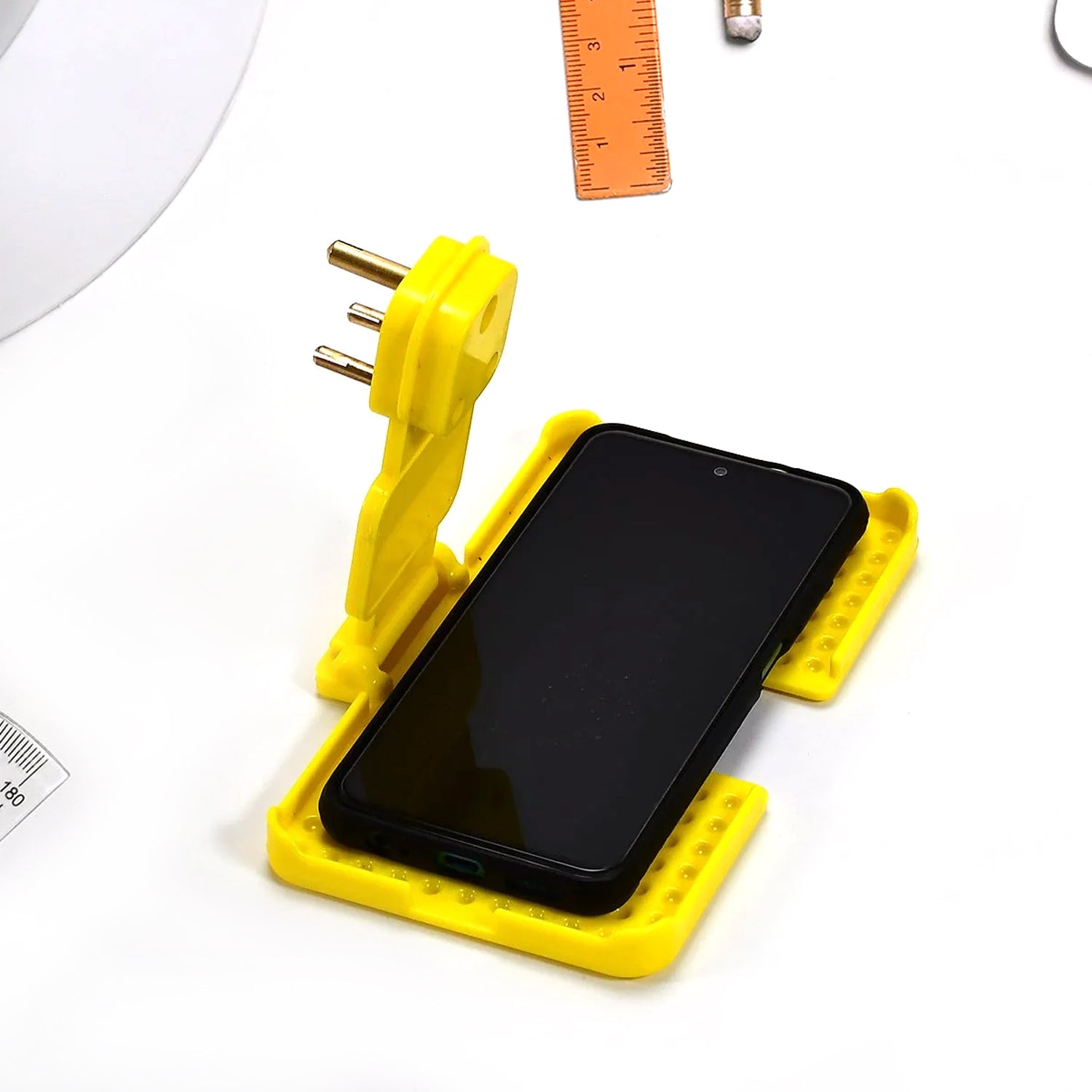 Multi-purpose Wall Holder Stand For Charging Mobile Just Fit In Socket And Hang (Mix Color  1 Pc) - LootFaat
