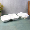Fresheeclamshell Takeaway Compostable Bagasse Food Box 9x6x3 Inch  10 Pcs Pack