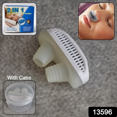 2 In 1 Anti Snoring And Air Purifier Nose Clip Anti Snoring Device (1 Pc  With Plastic Case) - LootFaat