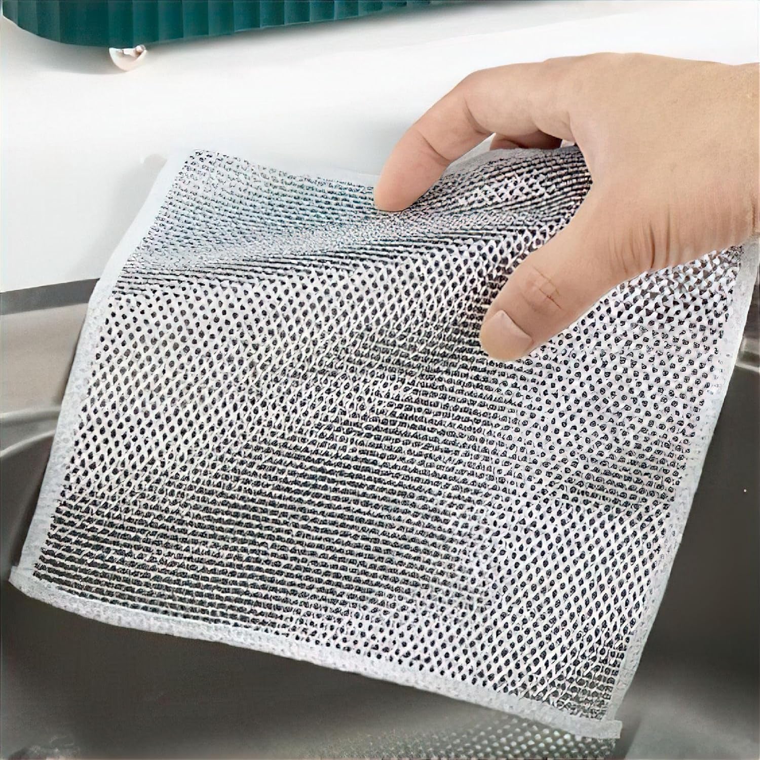 One-sided Multipurpose Microfiber Cloths Scrubber (1 Pc  20x20 Cm) - LootFaat