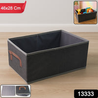 Foldable Rectangular Storage Box With Handle (46x28 Cm  1 Pc)