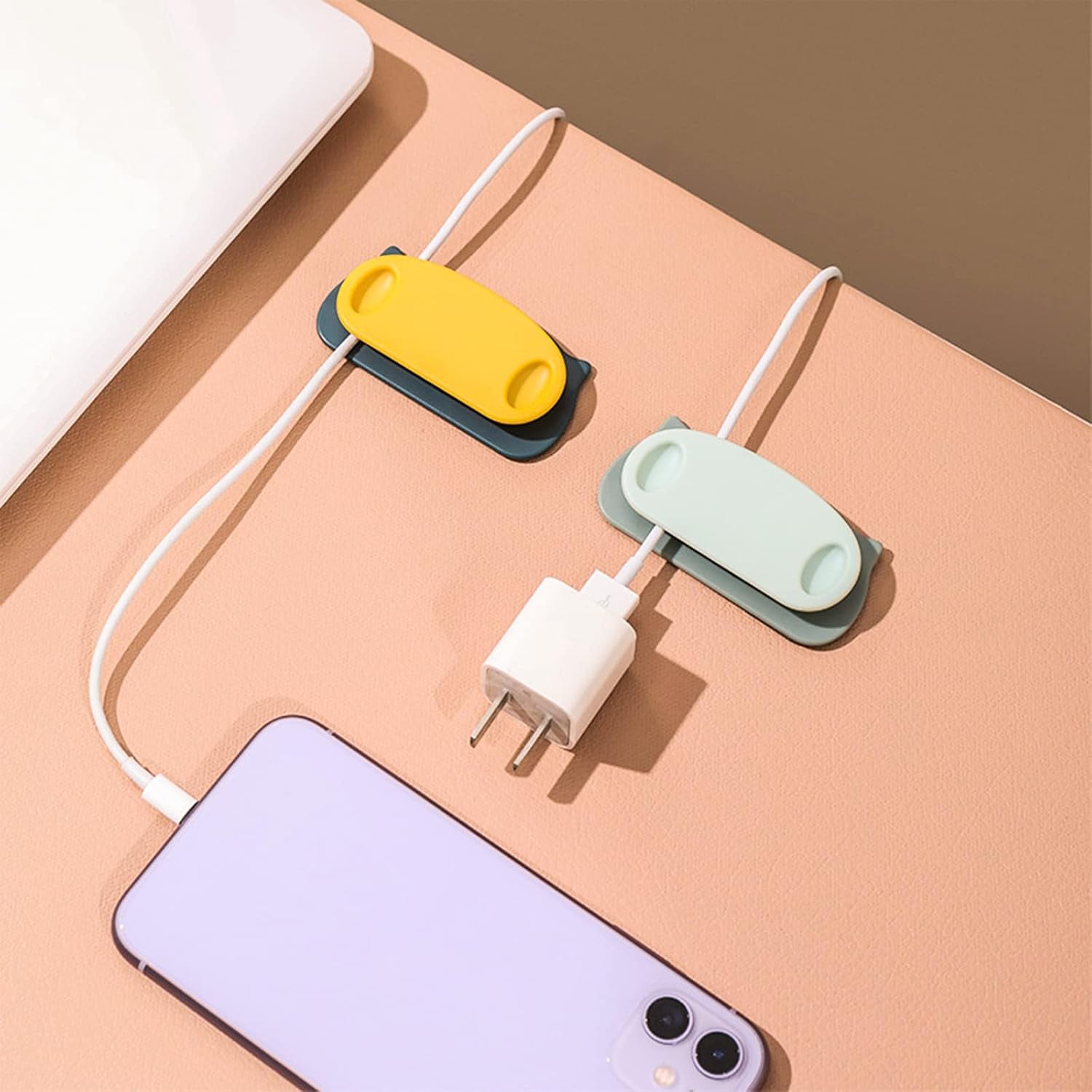 Pig Plug Wire Organizer Cable Holder Clips With Self-adhesive Pad (4 Pcs Set) - LootFaat