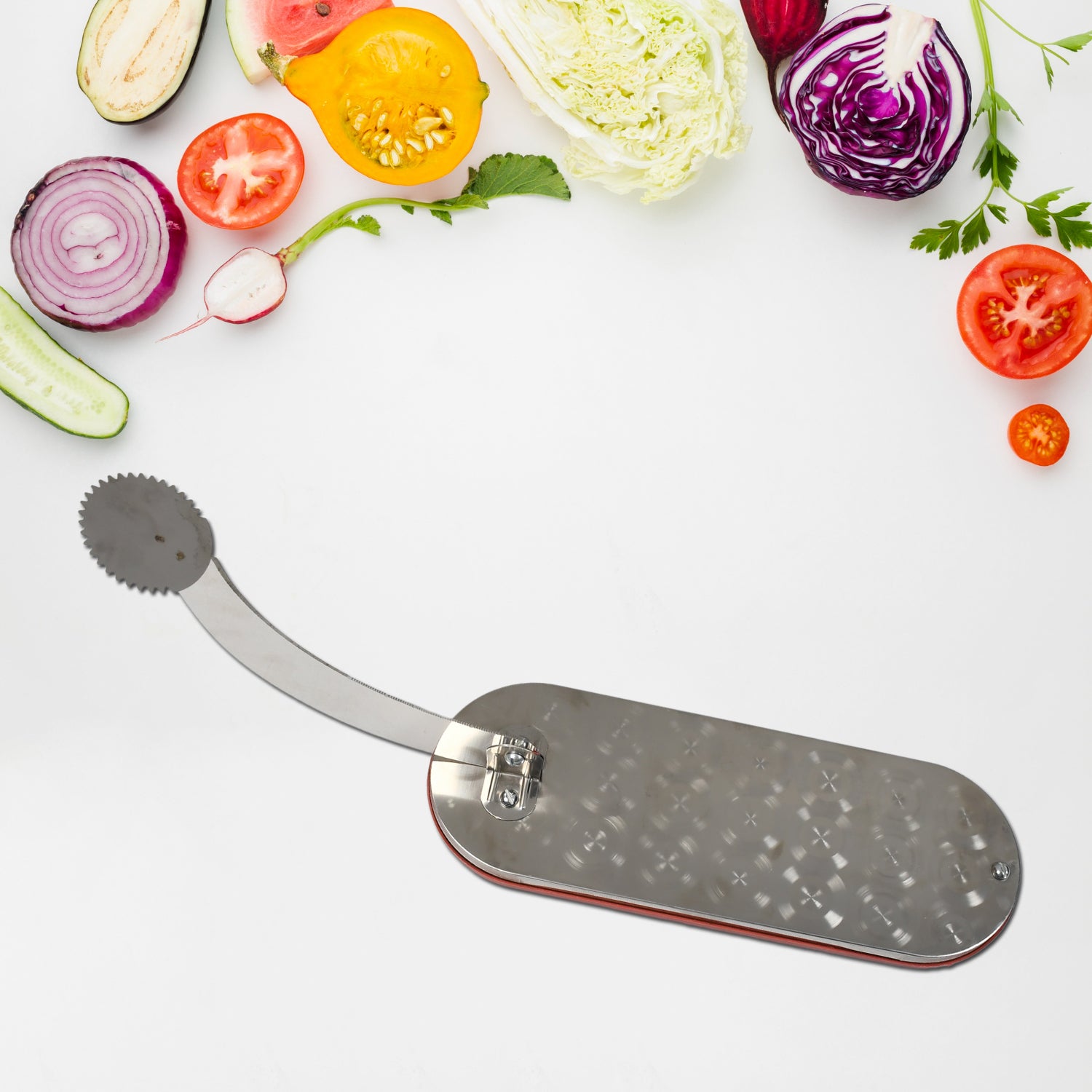 Steel Vegetable Cutter Premium Quality Cutter For Fruit  Vegetable  Meat Cutting Use ( Color Box ) - LootFaat