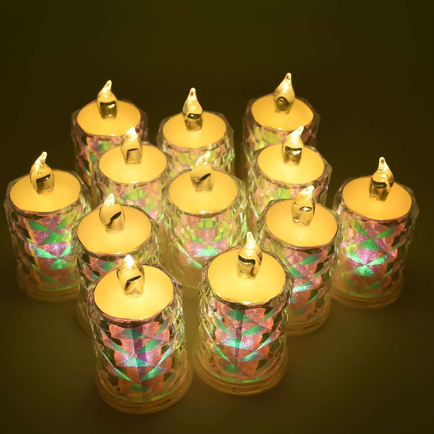 Festive Lighting For Any Occasion 12 Pack Led Tealight Candles - LootFaat