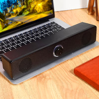 USB Powered Computer Speaker - Wired Soundbar for PC, Laptop - Plug & Play