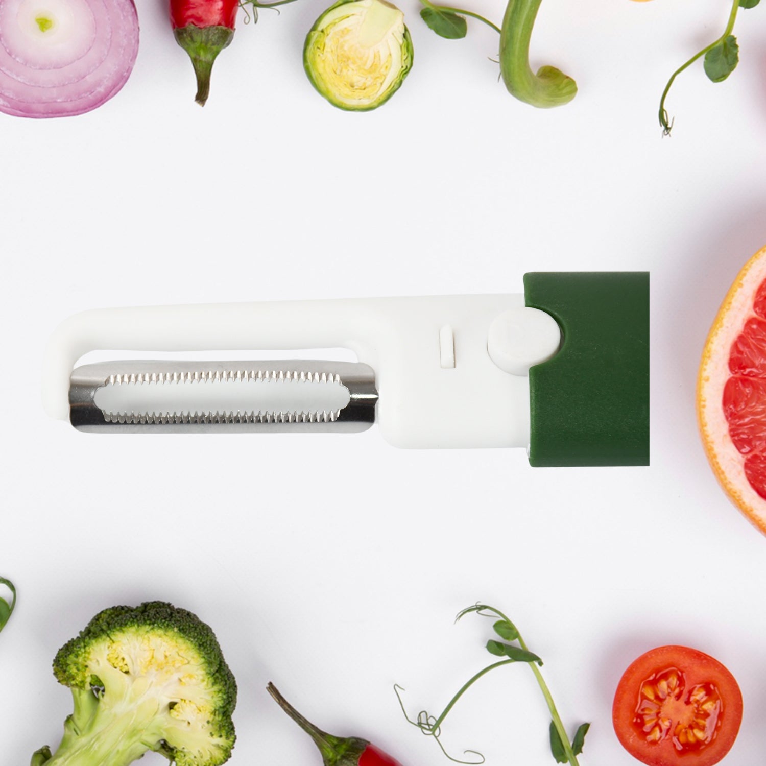 Multifunctional Peeler Two In One Fruit Knife Fruit And Vegetable Cutting Knife+sawtooth Peeler Apple Carrot Potato Fruit Slice Antiskid - LootFaat