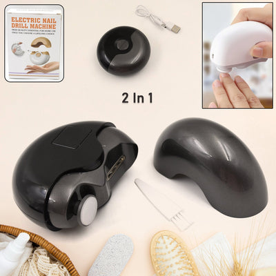 2-in-1 Electric Nail Clipper & File with Light