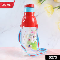 0273 Plastic Tranparent Sports Insulated Water Bottle With Dori  Straw Easy To Carry High Quality Water Bottle Bpa-free  Leak-proof For Kids School For Fridge Office Sports School Gym Yoga (1 Pc 800ml)