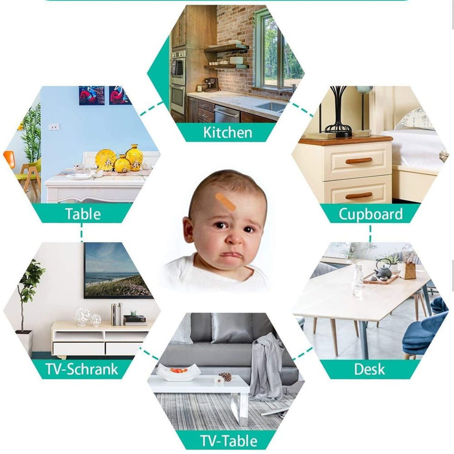 1696 Table Corners Edge Protector Guards For Baby Child Safety (Pack Of 4pc)