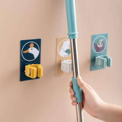 Self Adhesive Mop and Broom Holder - Magic Sticker Series