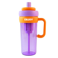 Infuser Water Bottle with Straw & Handle - 600ml Leakproof Sipper