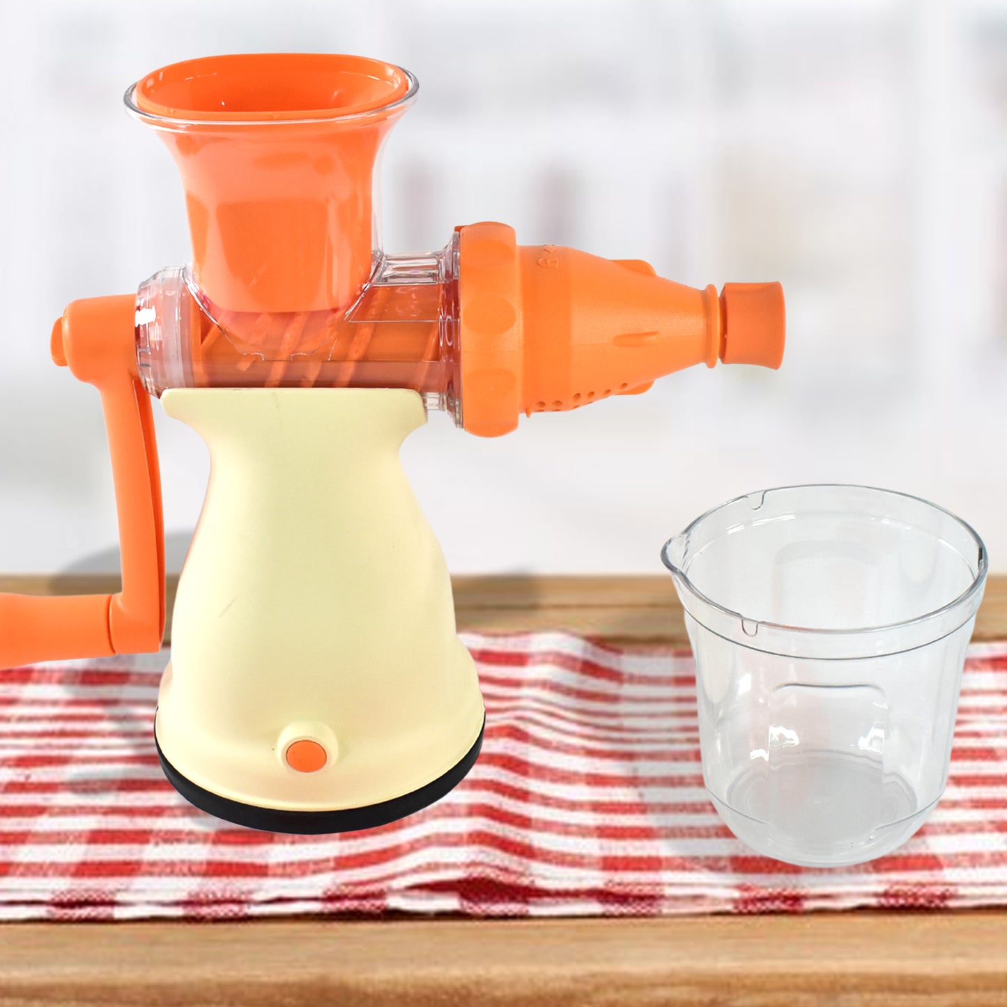Apex Manual Carrot And Fruit Juicer  Heavy-duty (1 Pc With Glass)