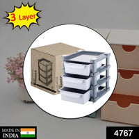 Mini 3 Layer Drawer Used For Storing Makeup Equipments And Kits Used By Womens And Ladies. - LootFaat