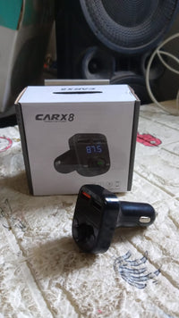 Car-x8 Bluetooth Fm Transmitter Kit For Hands-free Call Receiver  Music Player  Call Receiver  Fast Mobile Charger Ports For All Smartphoneswith 3.1a Quick Charge Dual Usb Car Charger - LootFaat