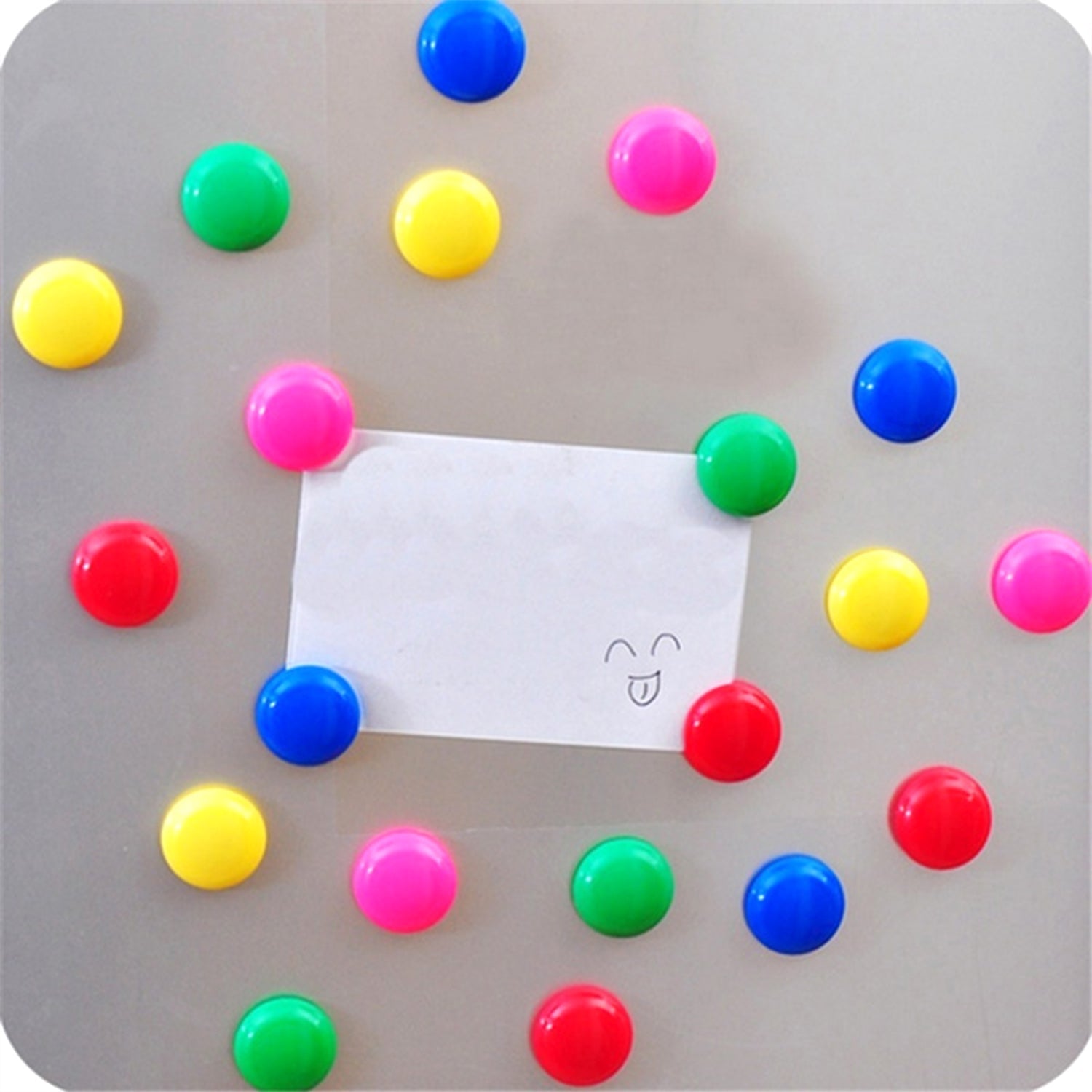 White Board Magnetic Particle Circle 2cm Color Magnetic Nail Household Teaching Magnet Strong Plastic Magnetic Buckle (Pack Of 200pc) - LootFaat