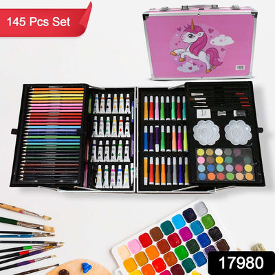 145-Piece Kids Art Set with Unicorn Case - Drawing, Painting & Coloring