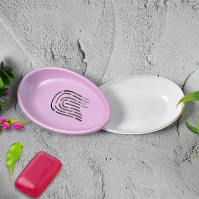 Plastic Soap Dish With Drain Soap Holder Double-layer (1 Pc) - second image