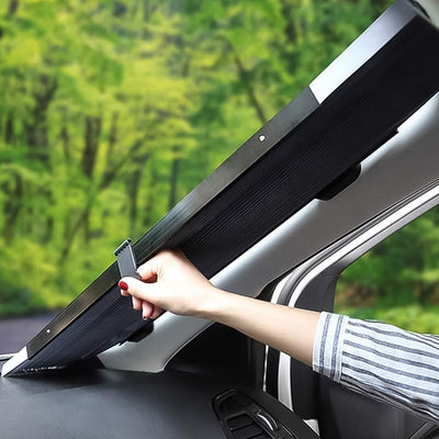 Retractable Long Foldable Windshield Sun Shade For Car (1 Set) - second image