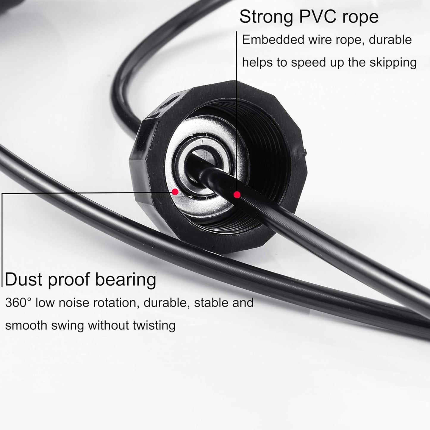 High-speed Skipping Rope With Foam Padded Handles (1 Pc)