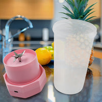 Portable Multifunctional Electric Juicer Cup Usb Juice Maker 6 Blade (350 Ml) - LootFaat