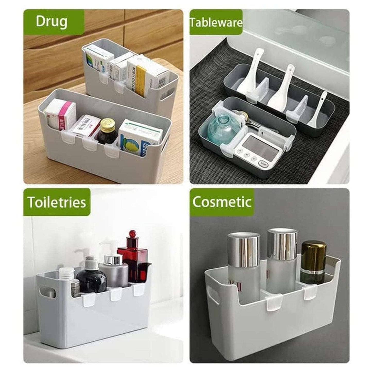 Refrigerator Organizer Bins with Clip - Adjustable Fridge Dividers (1 Pc)
