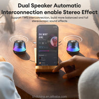 Wireless Magnetic Speaker 2-in-1 Bluetooth Speaker with RGB Lights