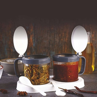 Apex 2-Container Pickle & Dry Fruit Set with Tray