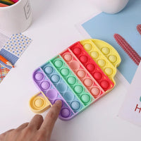 Ice Cream Candy Shape Pop Fidget Toy Push Pop Bubble Fidget Sensory Toy For Kids And Adults Fidget Popper Stress Reliever Sensory Fidget Poppers - LootFaat