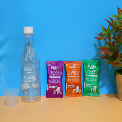 Pollic Kadam Concentrated Floor Cleaner Refill Kit With Reusable Measuring Bottle