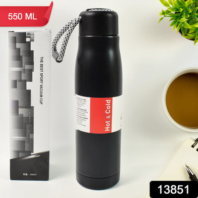 LED Temperature Display Water Bottle - 550ml, Stainless Steel - second image