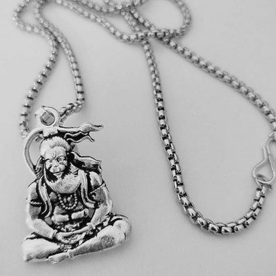 Hanuman Ji Pendant  Chain Religious Jewellery For Men And Women (1 Pc) - second image