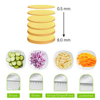 2803 Multi Functional Time Saving Adjustable Hand Press Vegetables Chopper