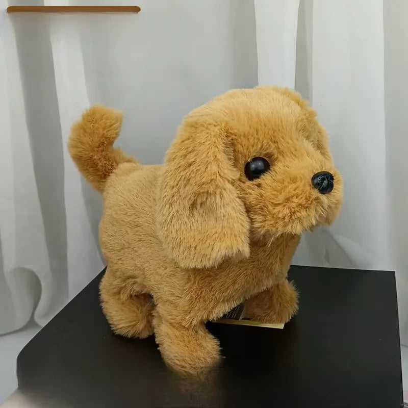 Electronic Interactive Plush Puppy Toy – Walking, Barking, and Tail Wagging Pet for Kids