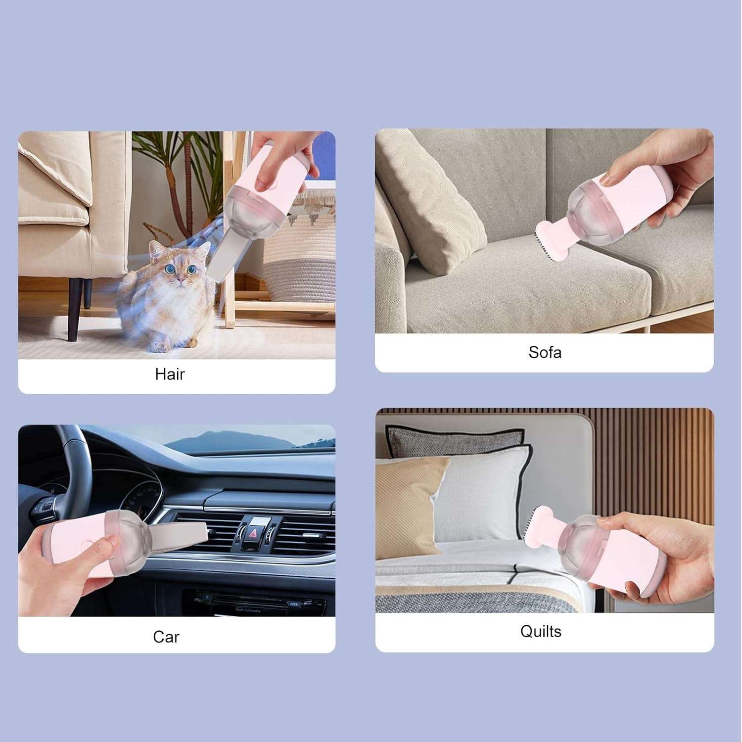 Handheld Vacuum Cleaner Cordless Desktop Vacuum Cleaner One Button Switch For Office (1 Pc) - LootFaat