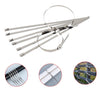 Stainless Steel Cable Tie Used For Solar Industrial And Home Improvement Multipurpose High Strength Self-locking Zip Ties Multi-purpose Tie Portable Rustproof 100pcs Wide Application Zip Tie Set For Building ( 4.6x 200mm  100 Pcs Set)