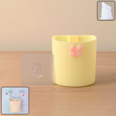 Premium Wall-mounted Toothbrush Holder With Butterfly Design (1 Pc) - second image