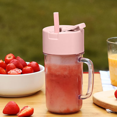Portable Crusher Juicer With Handle  Straw Usb Rechargeable 6 Blades (420 Ml) - second image