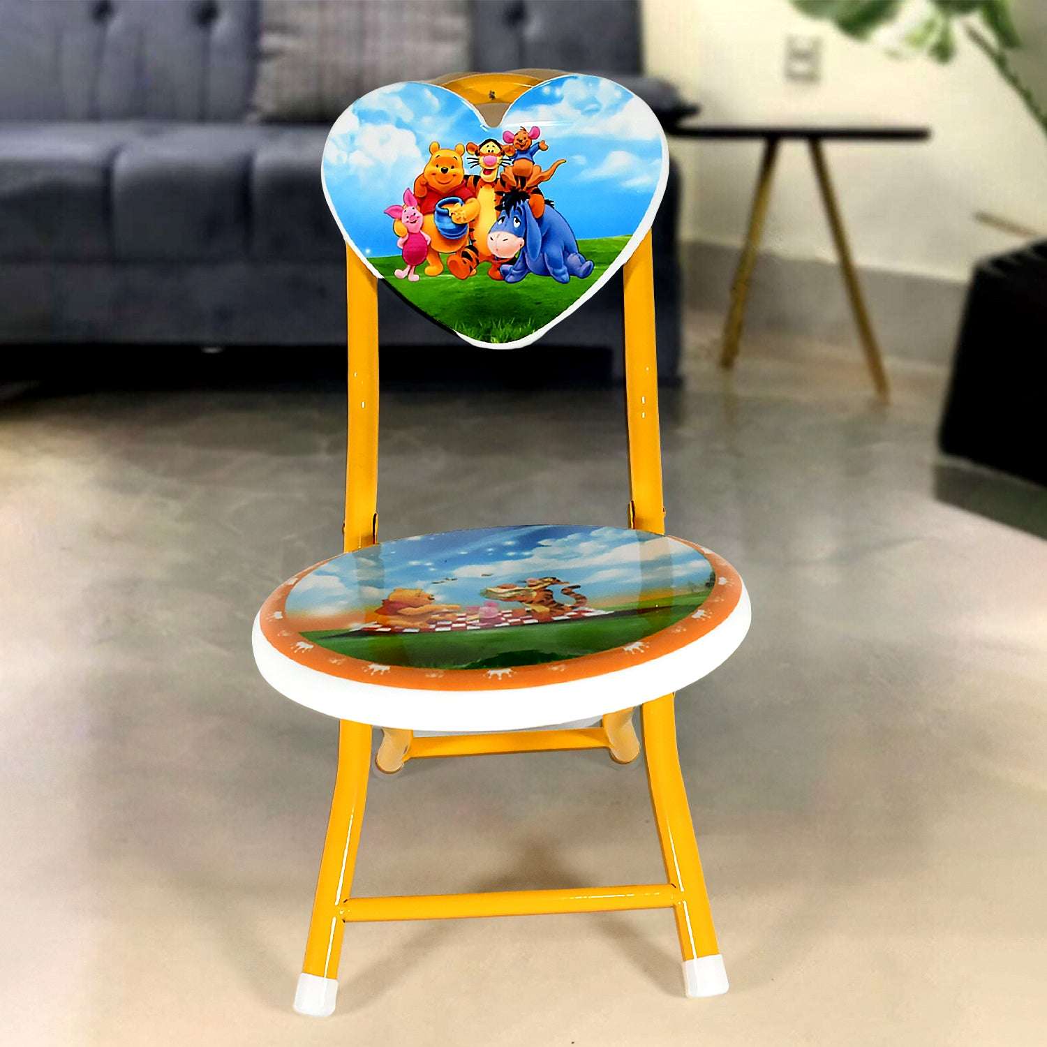 Heart Shape Kids Chair Cartoon Printed Foldable Kids  Children Folding Chair For Playrooms Schools Daycares And Home. Metal And Fibre Body Picnic Beach Camping Chair (1 Pc) - LootFaat