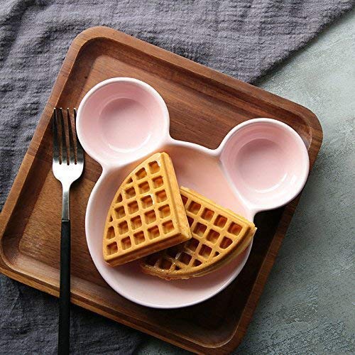 Mickey Shaped Kidssnack Serving Sectioned Plate - LootFaat