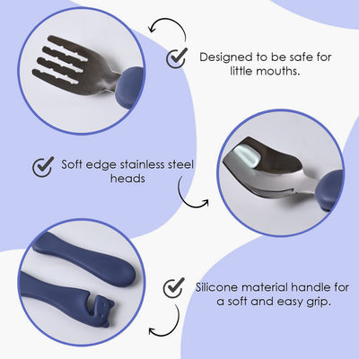 Supermom Foodie Stainless Steel Spoon  Fork (2 Pc Set) - second image
