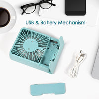 Portable Desk Fan Big Table Fan 3 Step Speed Setting Fan Personal Desk Fan Suitable For Office  School  Home Use (Battery Not Include) - LootFaat