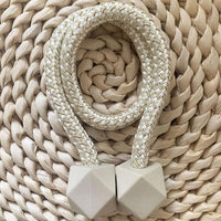 Home Plastic Curtain Tiebacks Straps Buckle Clips Rope Straps Window Curtain Bracket Decoration Pearl Decorative Rope Holdback Holder For Window (2 Pc) - LootFaat