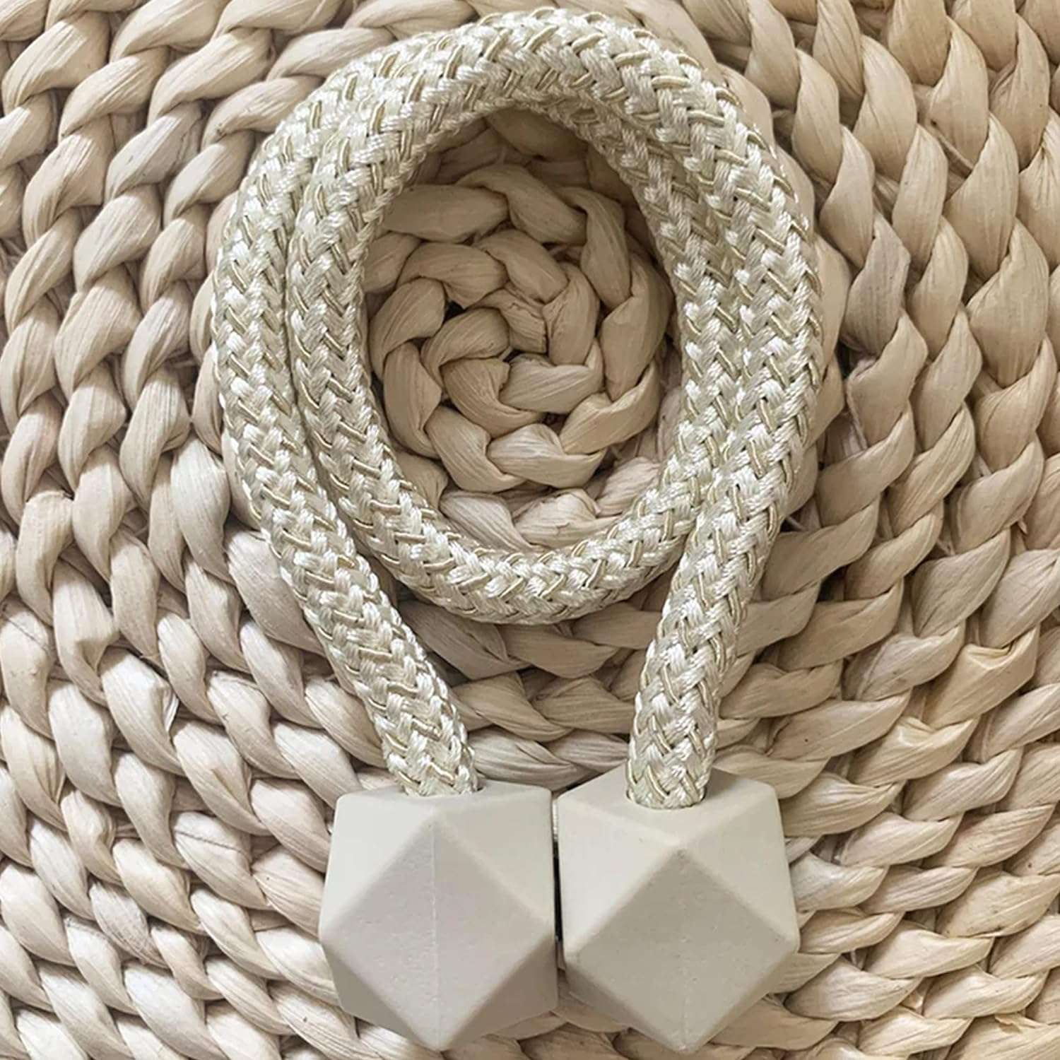 Home Plastic Curtain Tiebacks Straps Buckle Clips Rope Straps Window Curtain Bracket Decoration Pearl Decorative Rope Holdback Holder For Window (2 Pc) - LootFaat