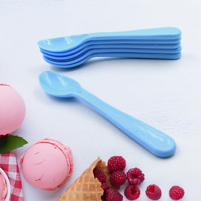 5349 Food Plastic Spoon Set Plastic Table Spoon Set Plastic Tea Spoon Coffee With Abs Plastic Heat-resistant Spoon (6 Pc Set ) - second image