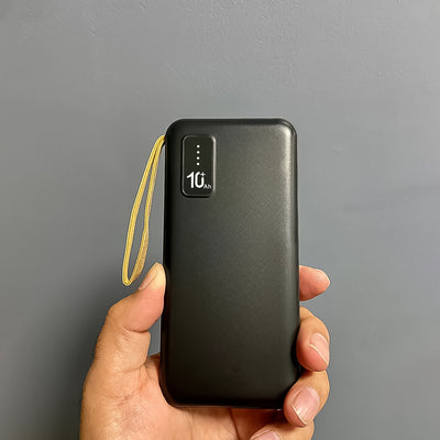 10000mah 12w Fast Charging Power Bank With Built 4 In 1 Usb With Mobile Holder (1 Pc) - second image