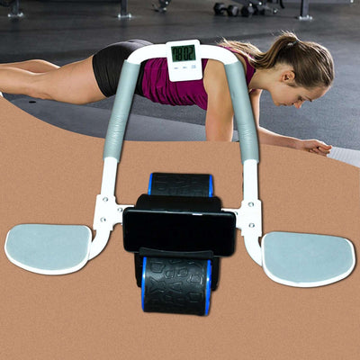 Automatic Rebound Abdominal Roller Wheel with Elbow Support & Timer