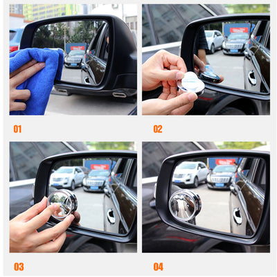 Car Blind Spot Side Mirror Round Hd Glass Blind Spot Mirror (2 Pc) - second image